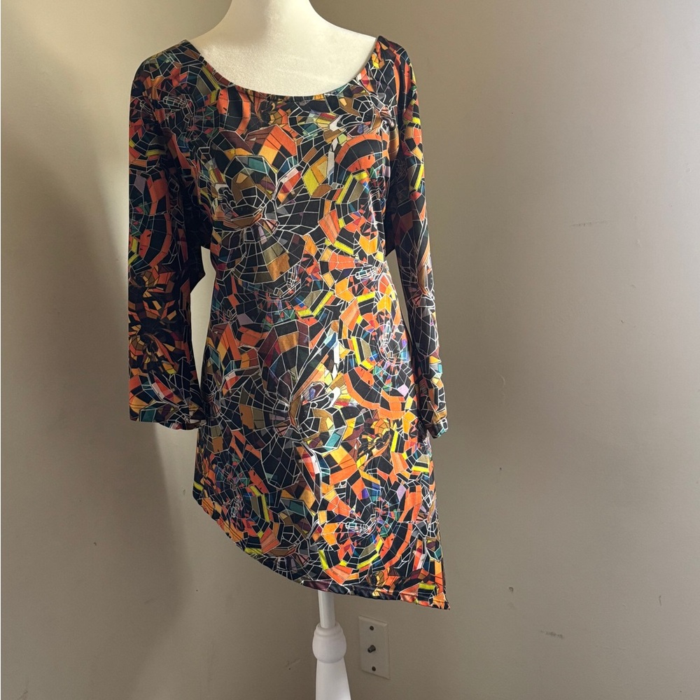 Isabel & Alice: Vibrant Mosaic Women's Blouse